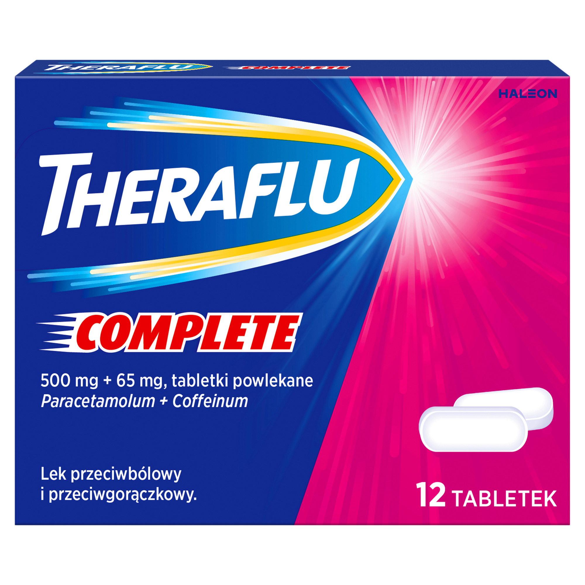Theraflu Complete, 500 mg + 65 mg, 12 tabletek powlekanych zdjęcie