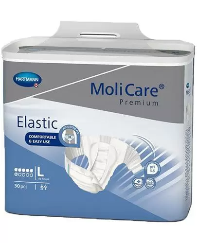 Hartmann MoliCare Premium Elastic pieluchomajtki 6 kropli rozmiar L 30 sztuk zdjęcie