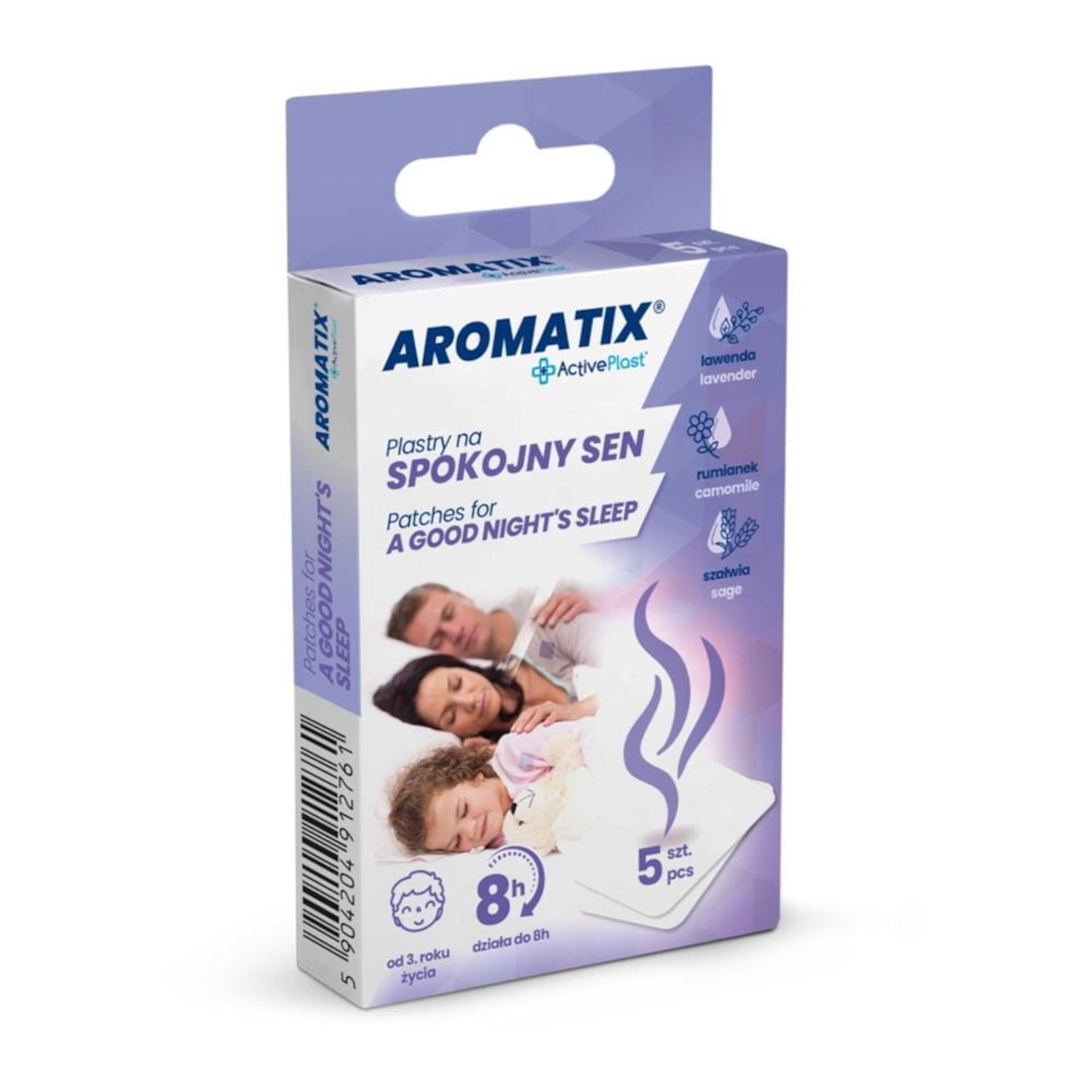 Aromatix ActivePlast, Plastry do aromaterapii na spokojny sen, 5 sztuk zdjęcie
