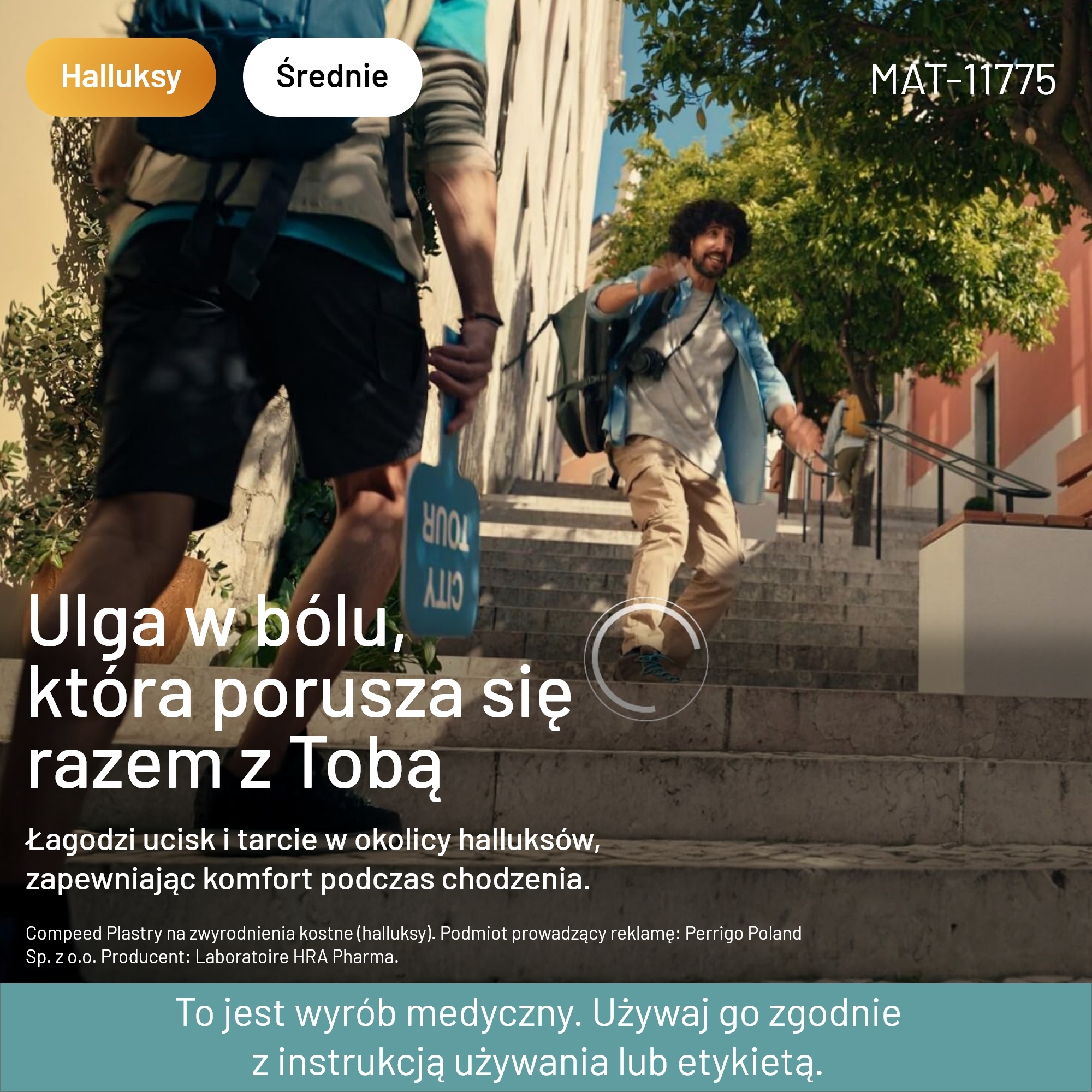 COMPEED Plastry na zwyrodnienia kostne-halluksy średnie, 5 sztuka