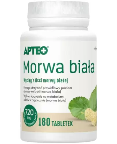 Apteo Morwa biała 180 tabletek zdjęcie