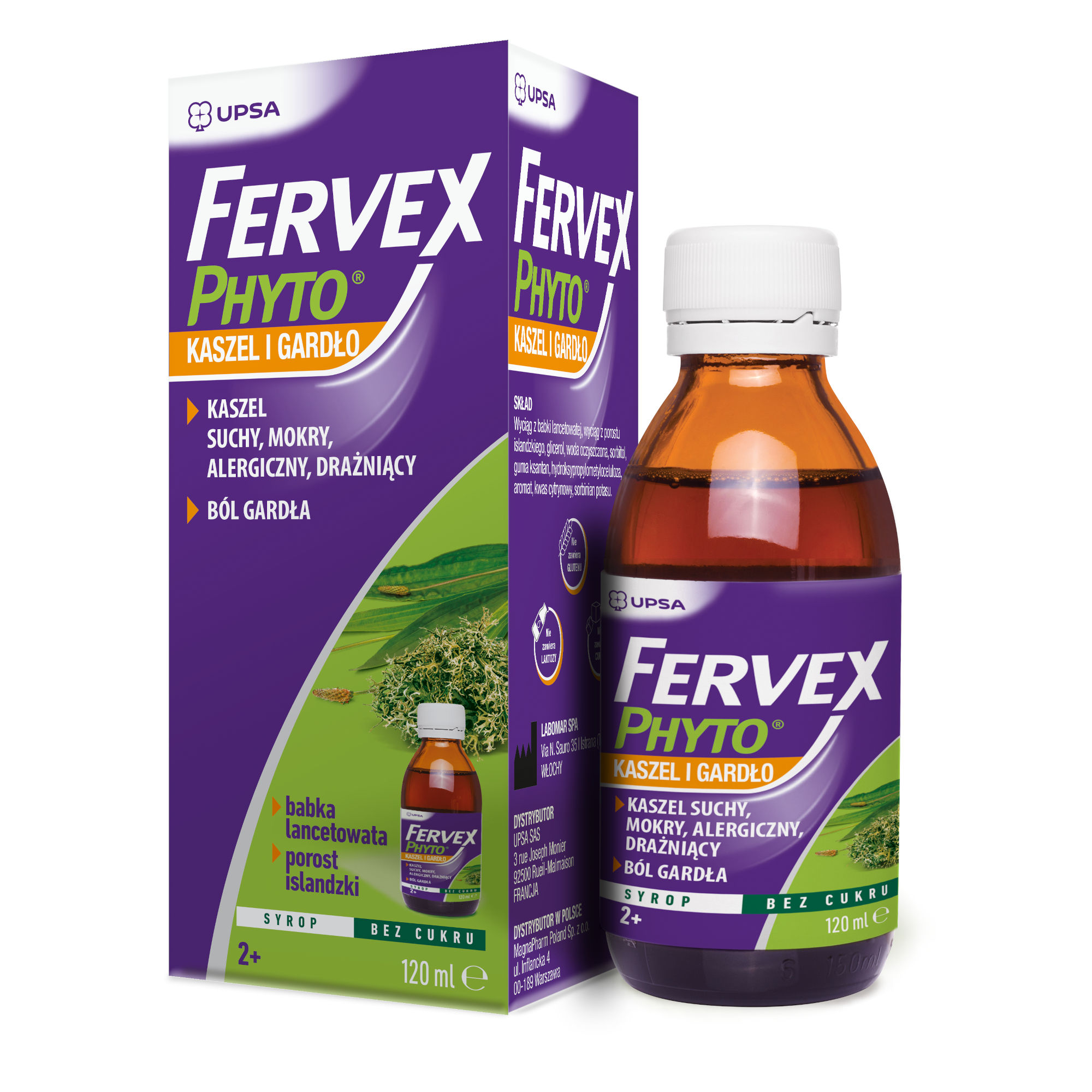 Fervex Phyto kaszel i gardło, syrop, 120 ml