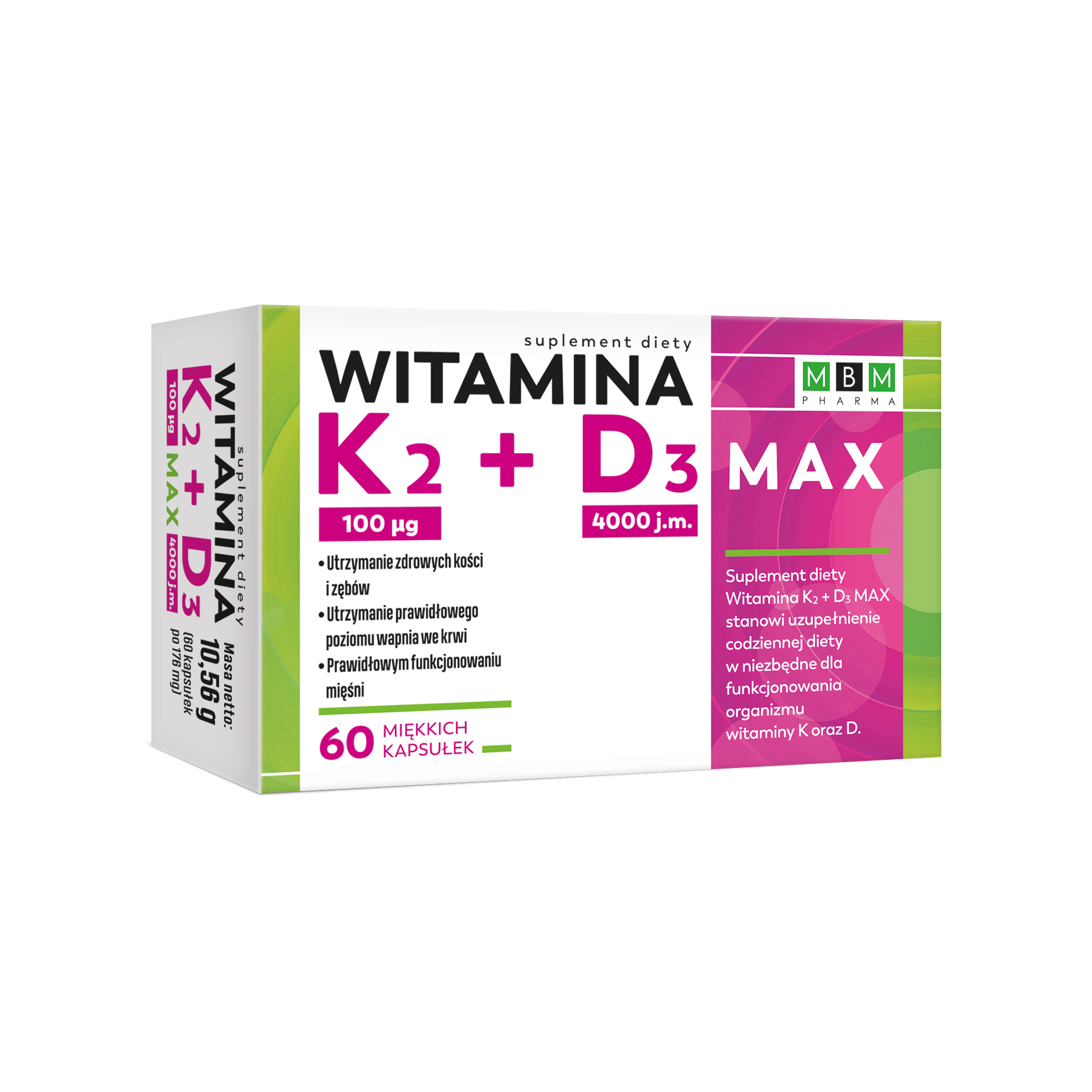MBM Pharma Witamina K2 + D3 MAX, 60 kapsułek zdjęcie