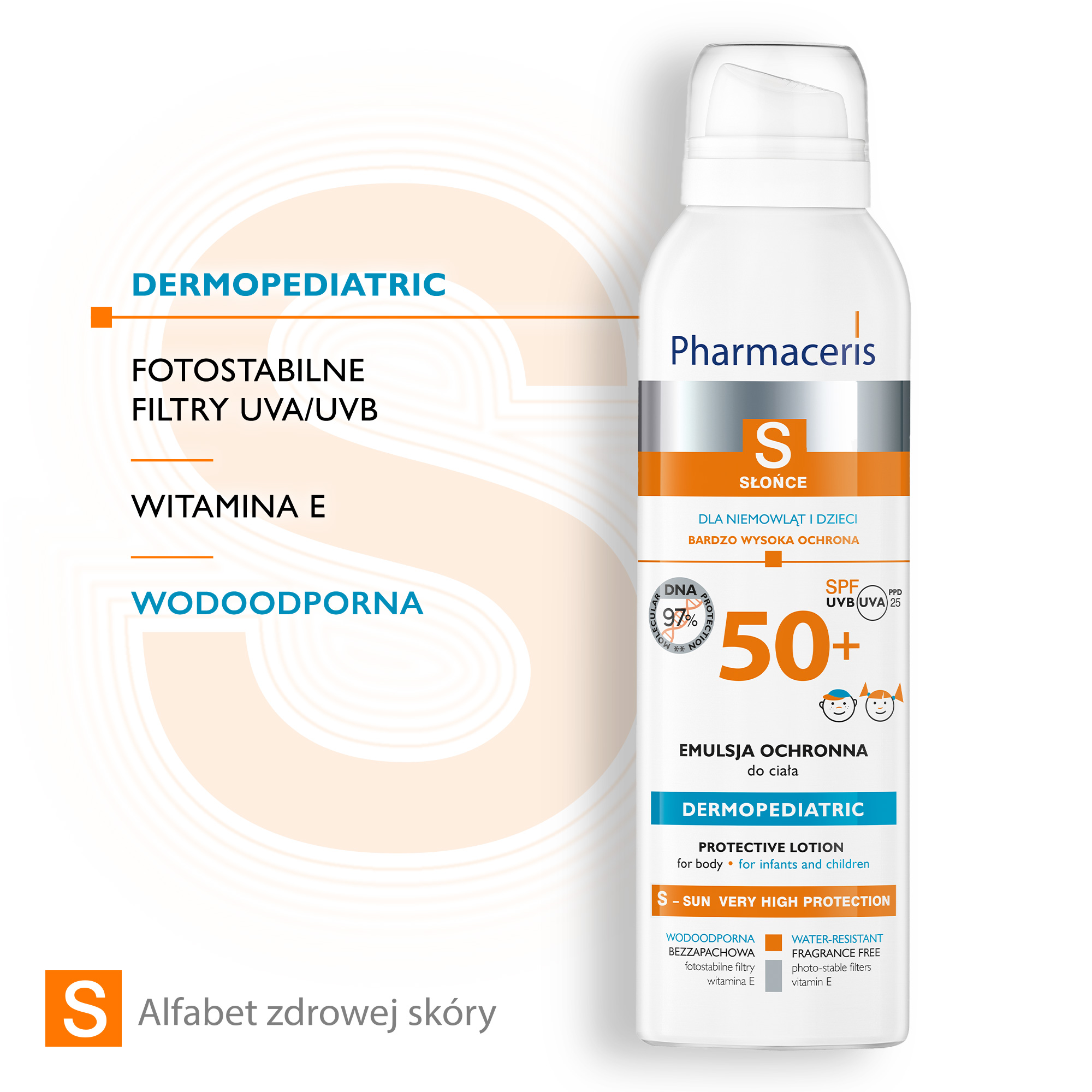 Pharmaceris S Emulsja ochronna dla niemowląt i dzieci SPF50+ spray, 150 ml