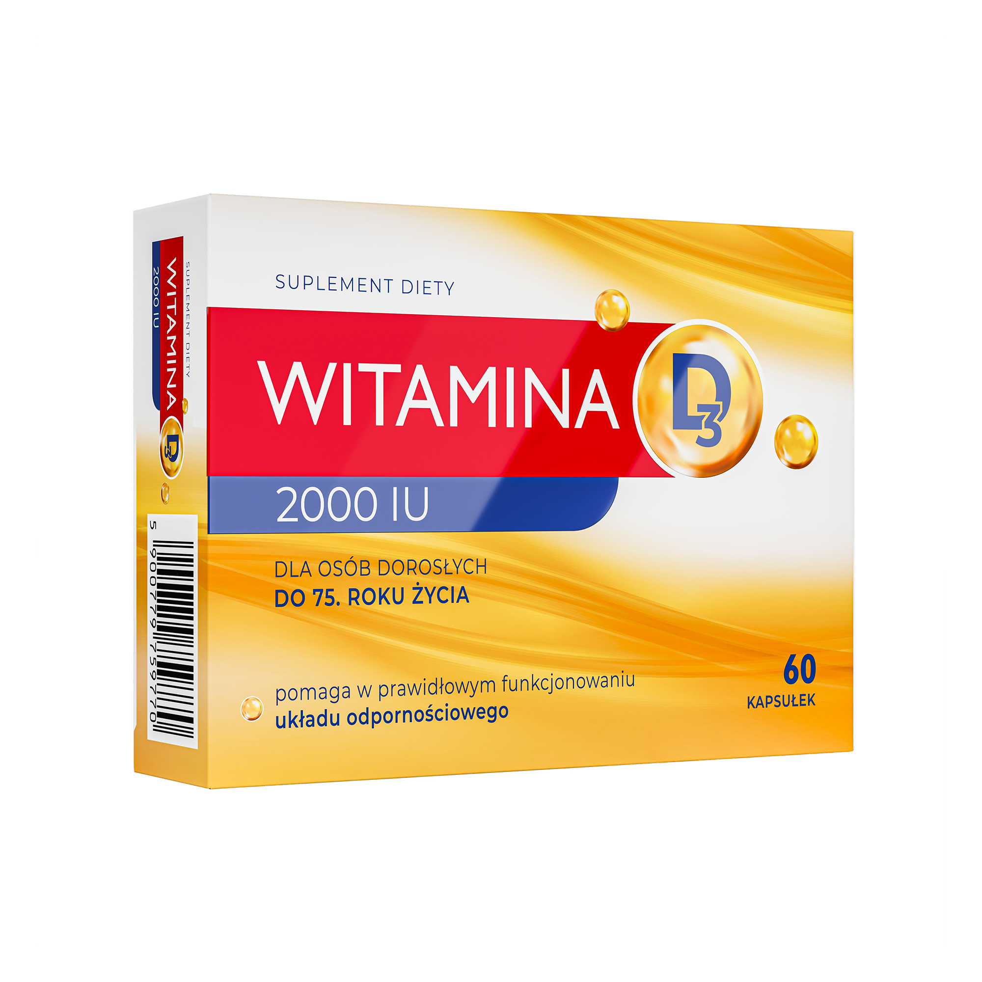 Witamina D3 2000 IU, kapsułki, 60 sztuk