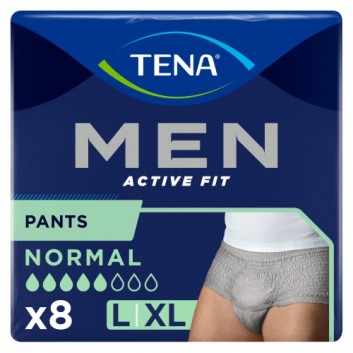 Tena Men Pants Normal Grey majtki chłonne dla mężczyzn rozmiar L/XL 8 sztuk