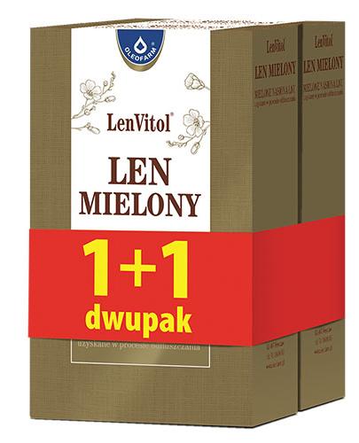 LEN MIELONY Mielone nasiona lnu uzyskane w procesie odtłuszczania - 200 g + 200 g zdjęcie