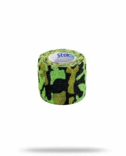 Stokban bandaż elastyczny samoprzylepny moro zielony 10cm x 4,5m 1 sztuka zdjęcie