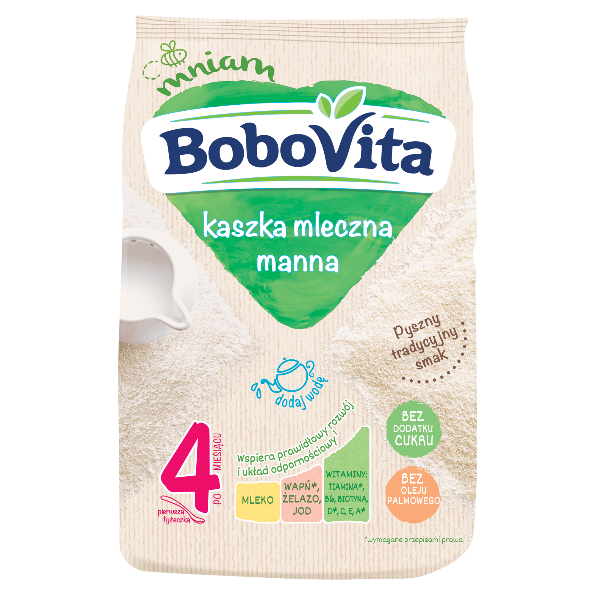 BoboVita Kaszka mleczna manna po 4 miesiącu, 230 g zdjęcie