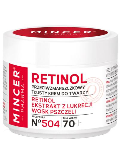 Mincer Pharma Retinol N° 504 Przeciwzmarszczkowy tłusty krem do twarzy 70 +, 50 ml  zdjęcie
