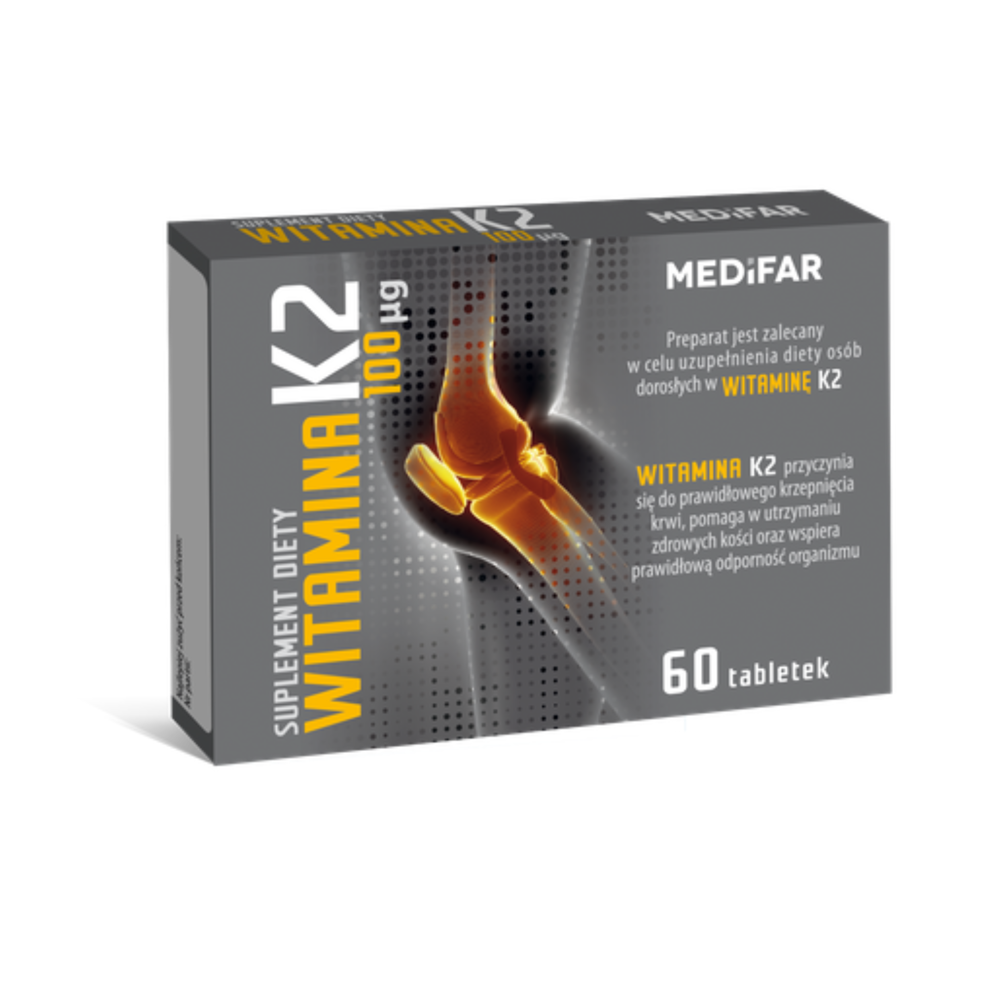 MediFar Witamina K2 100, 60 tabletek zdjęcie