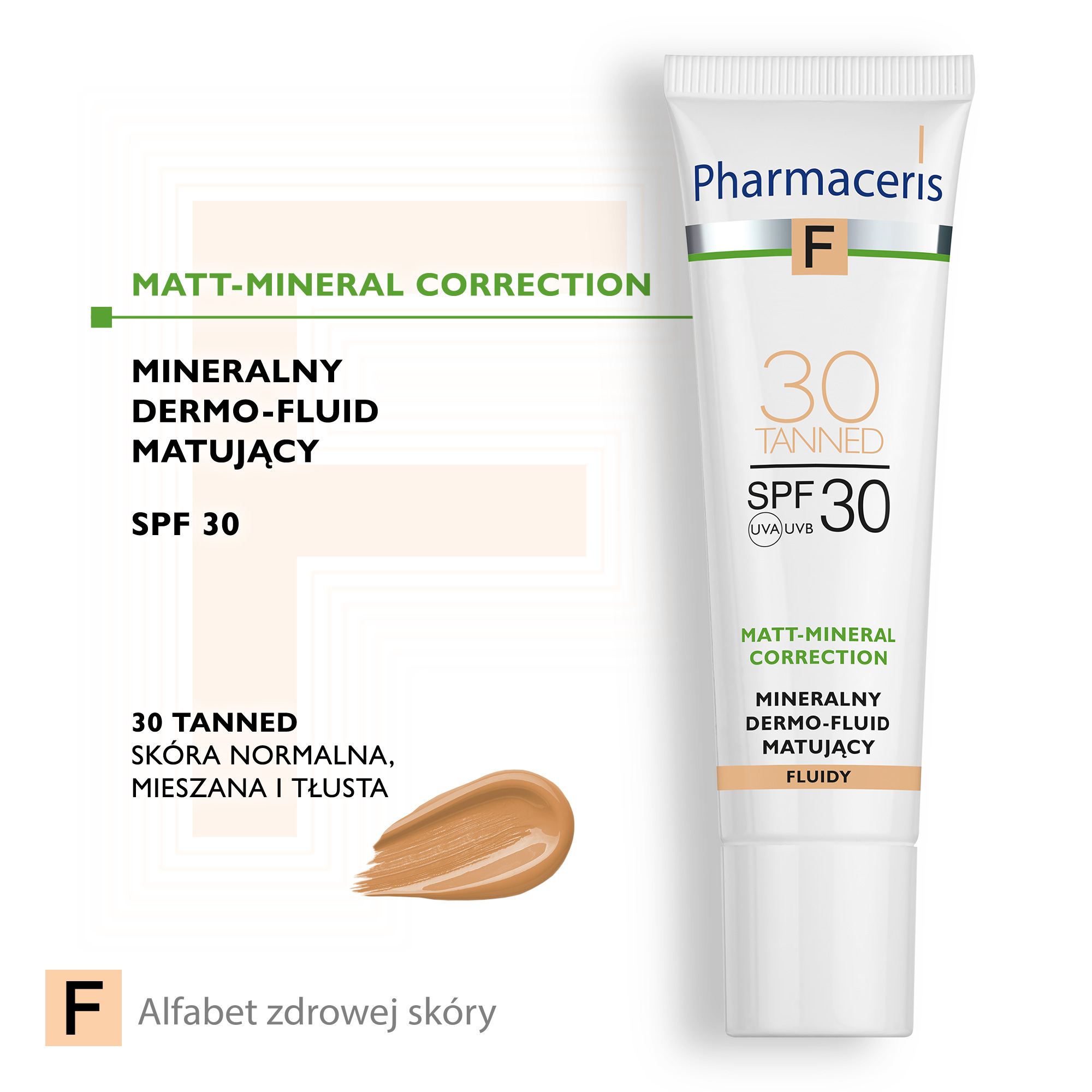 Pharmaceris F Mineralny dermo-fluid matujący Tanned 30, 30 ml 