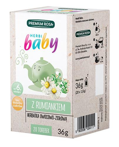 HERBI BABY Herbatka owocowo-ziołowa Z RUMIANKIEM, 20 saszetek zdjęcie