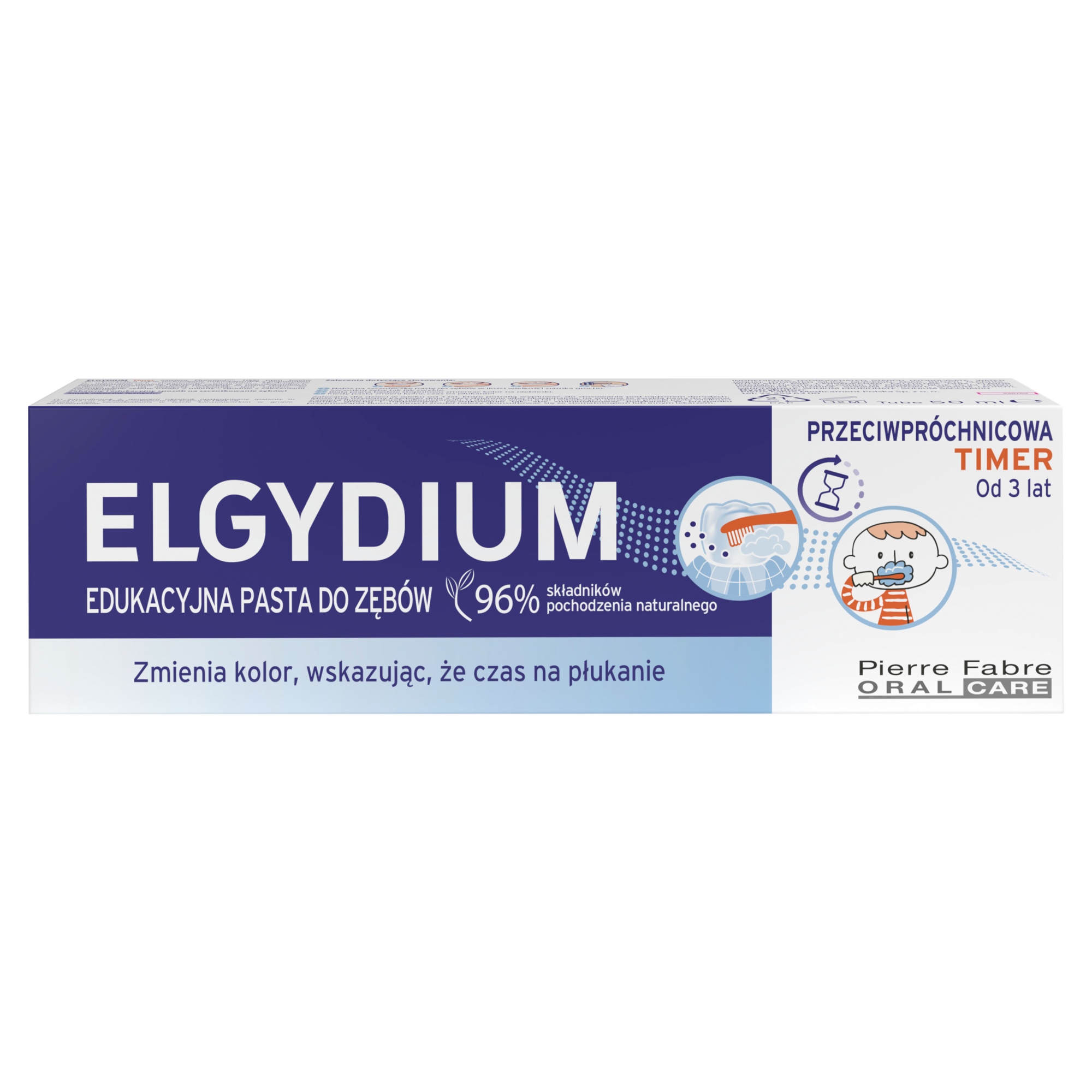 Elgydium Timer, Edukacyjna pasta do zębów z Fluorinolem, 50 ml zdjęcie