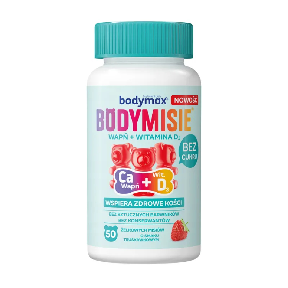 BODYMAX Bodymisie Wapń + Vit D, żelki, 50 sztuk zdjęcie