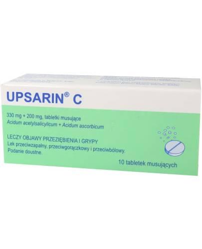 Upsarin C, 330 mg + 200 mg, tabletki musujące, 10 sztuk [Delfarma, import równoległy BG] zdjęcie