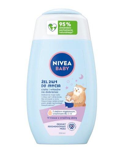 Nivea Baby żel 2w1 do mycia ciała i włosów na dobranoc 200 ml zdjęcie