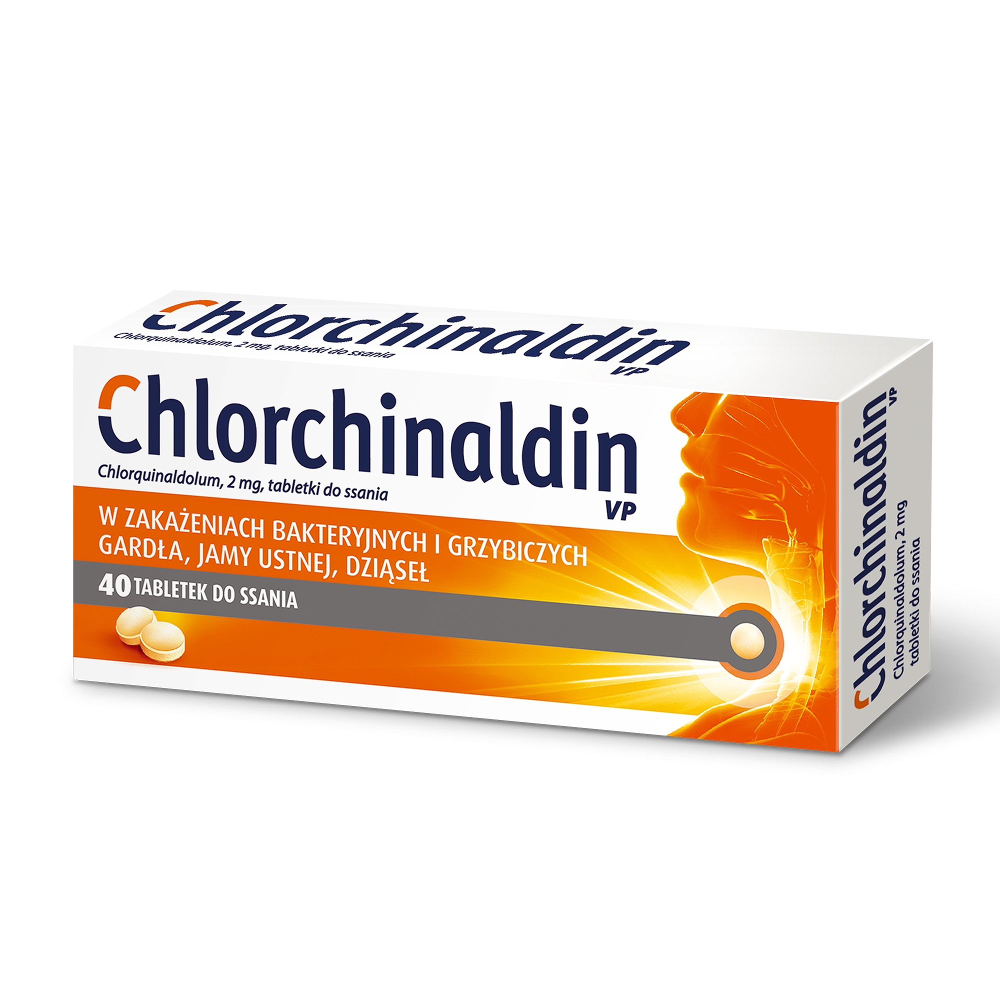 Chlorchinaldin VP, 2 mg, tabletki do ssania, 40 sztuk zdjęcie