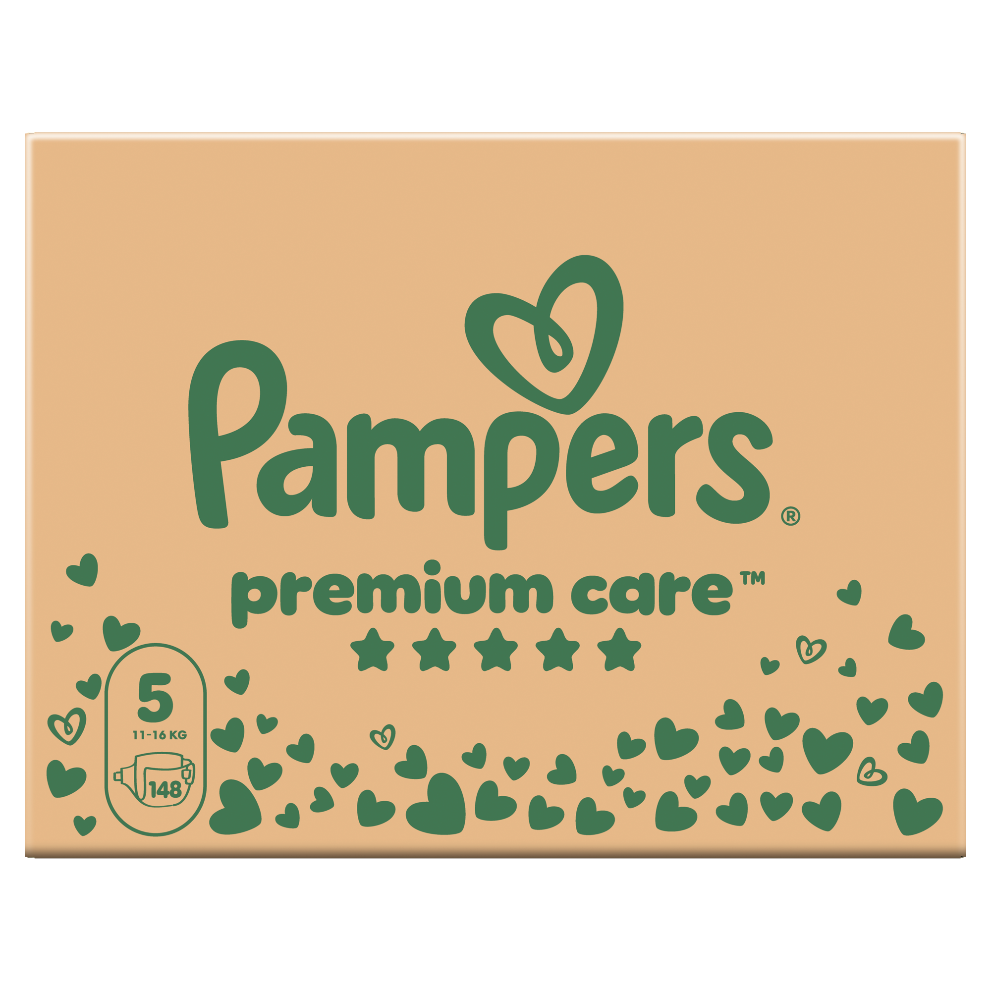 Pampers Premium Care, pieluchy rozmiar 5, 11-16 kg, 148 sztuk zdjęcie