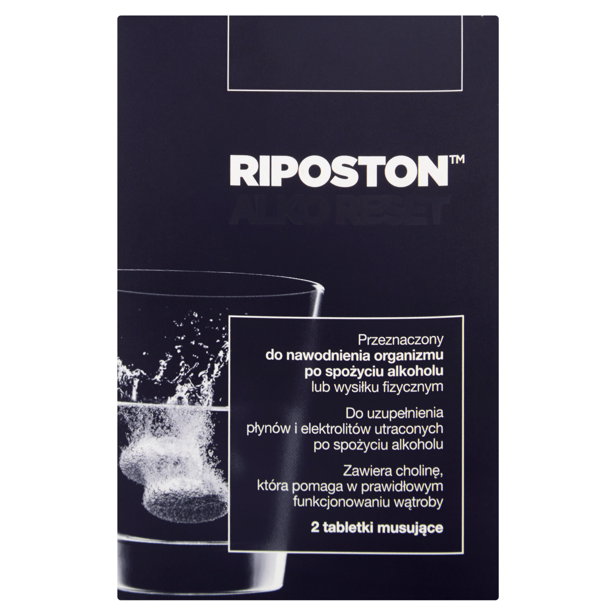 RIPOSTON - 2 tabl. mus. Przy odwodnieniu po spożyciu alkoholu lub wysiłku fizycznym. zdjęcie