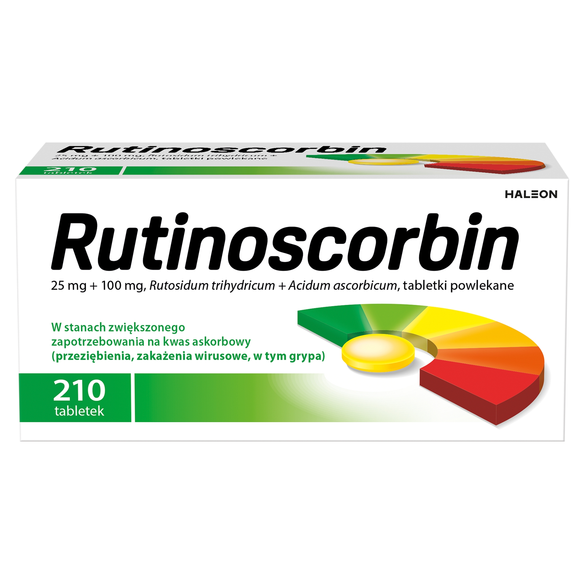Rutinoscorbin 25 mg + 100 mg 210 tabletek zdjęcie