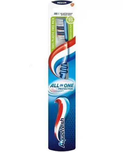 Aquafresh all in one protection szczoteczka do zębów Medium 1 sztuka zdjęcie