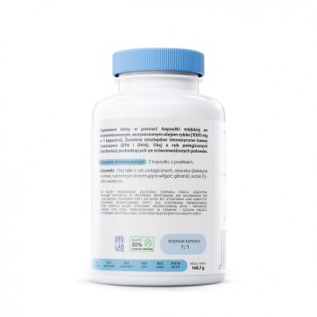 OSAVI Omega-3 Olej Rybi Molecularly Distilled, 1000 mg, 120 kapsułek