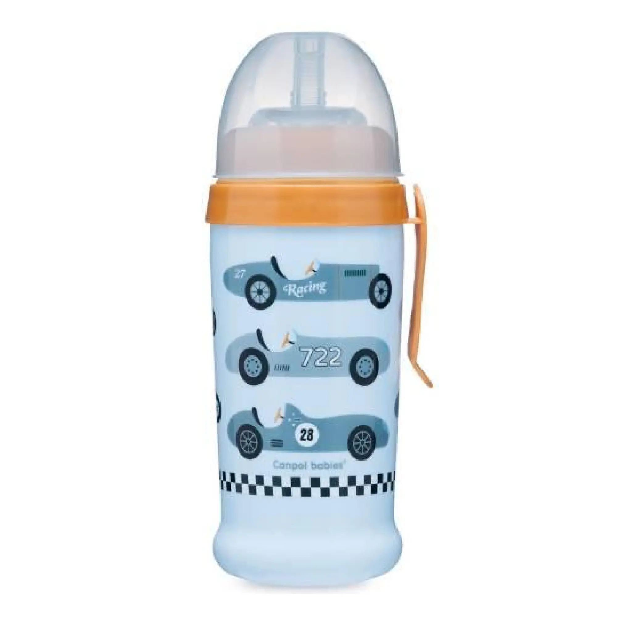 Canpol Babies bidon niekapek Racing 12m+ jasnoniebieski kabriolet 350 ml [56/516] zdjęcie