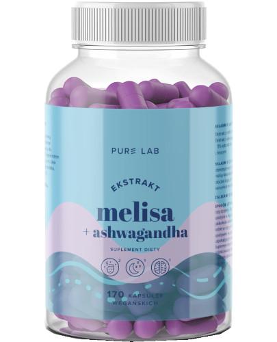 Pure Lab Ekstrakt Melisa 150 mg + Ashwagandha, 170 kapsułek zdjęcie