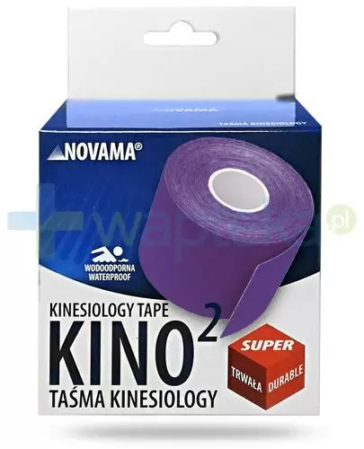 Novama Kino2 taśma do kinesiotapingu 5cm x 5m kolor fioletowy 1 sztuka zdjęcie