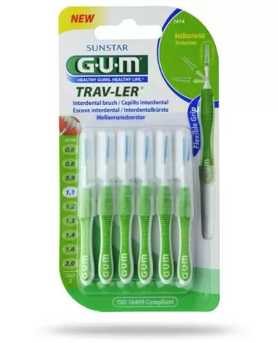 GUM Trav-Ler szczoteczki międzyzębowe 1,1mm 6 sztuk zdjęcie