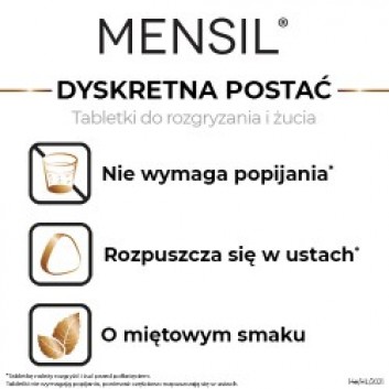 Mensil, 25 mg, tabletki do rozgryzania, żucia, 8 sztuk