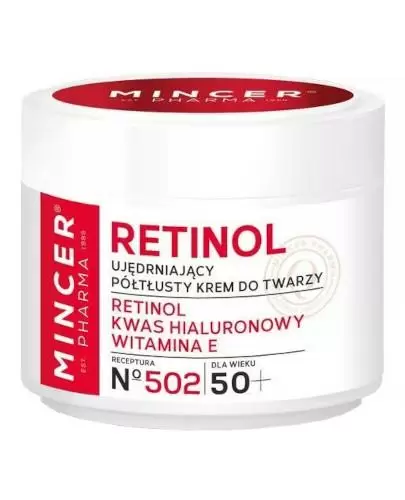 Mincer Pharma Retinol N502 ujędrniający półtłusty krem do twarzy 50 ml zdjęcie