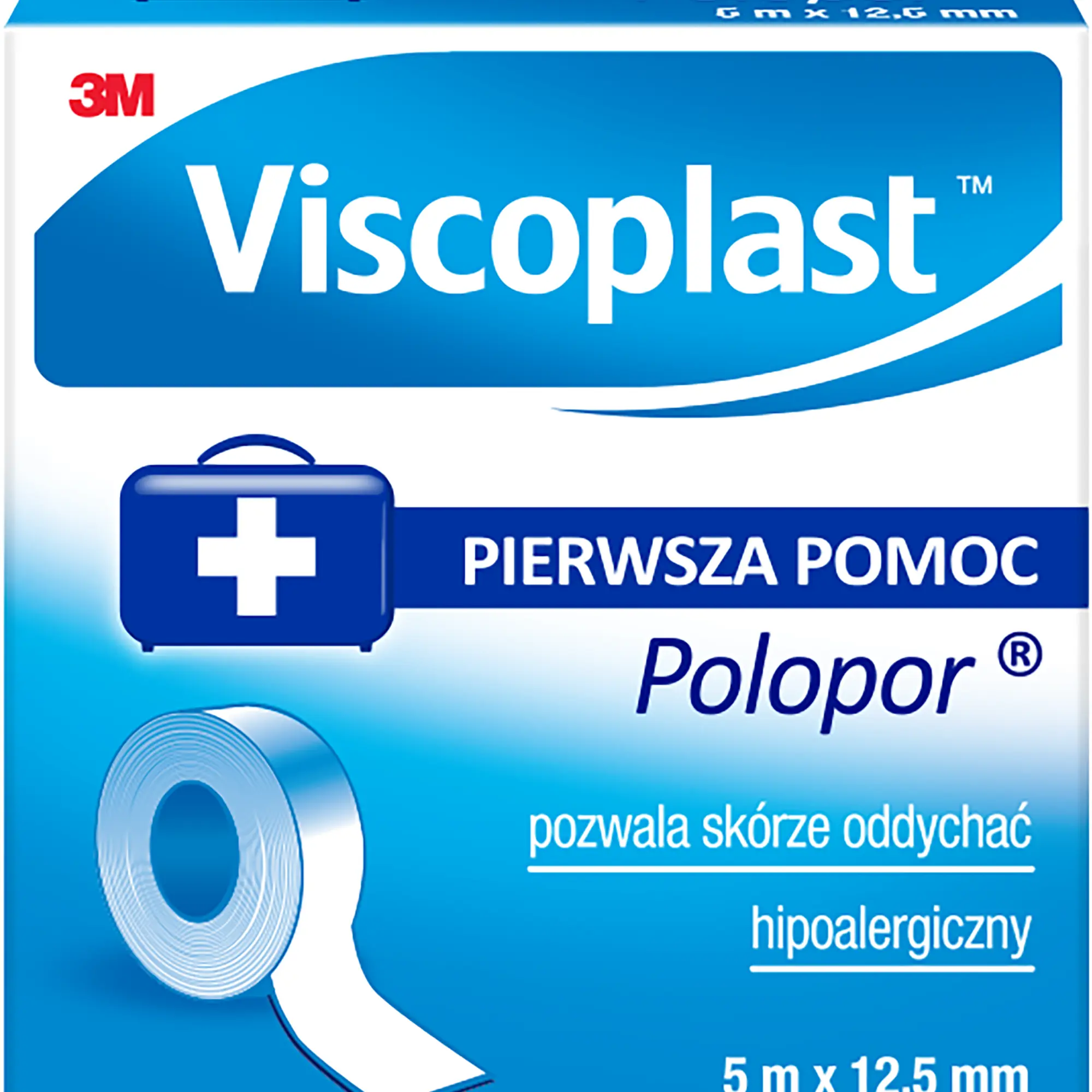 VIscoplast Pierwsza pomoc Polopor przylepiec włókninowy 5m x 12,5mm 1 sztuka zdjęcie