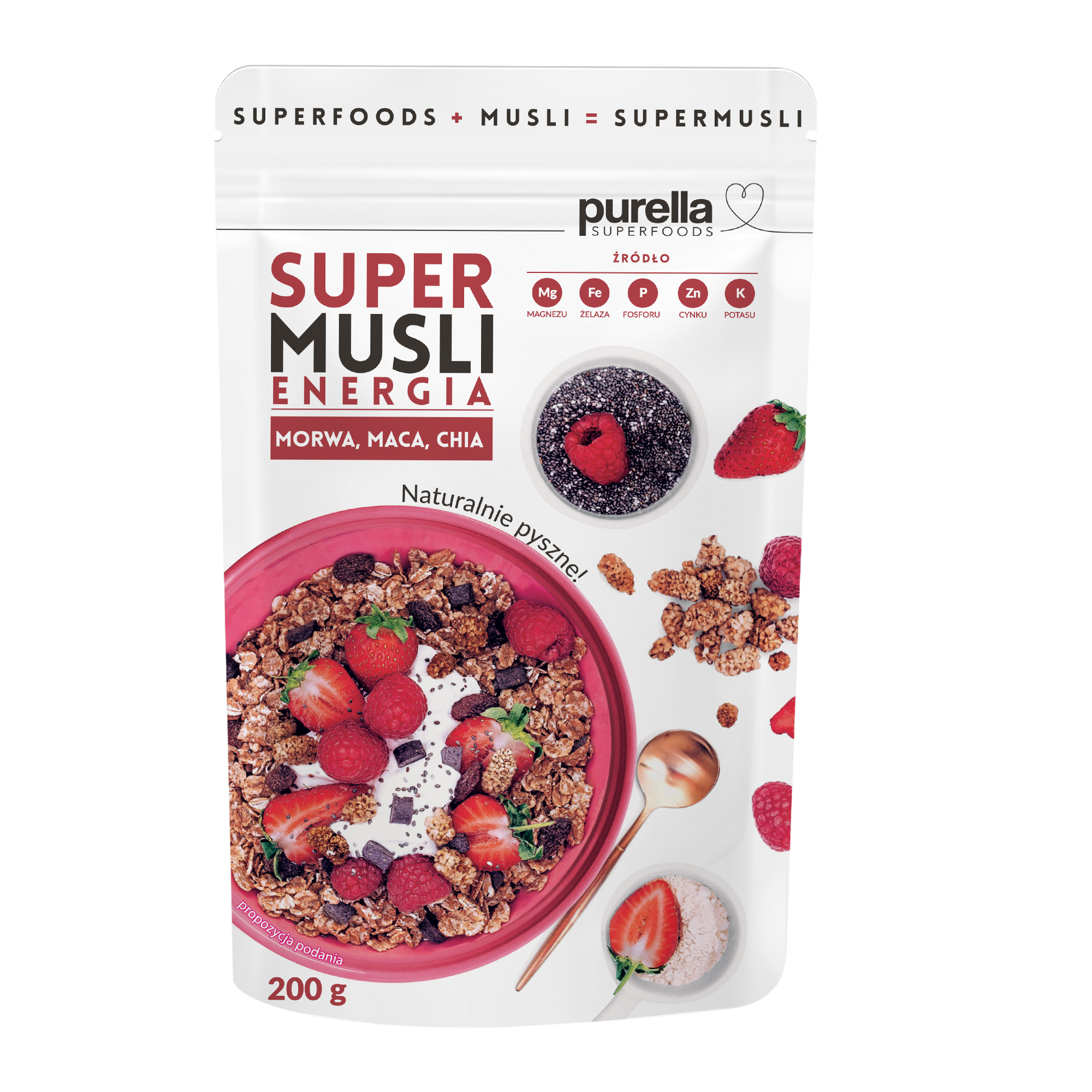 Purella Superfoods Super musli Energia, 200 g zdjęcie