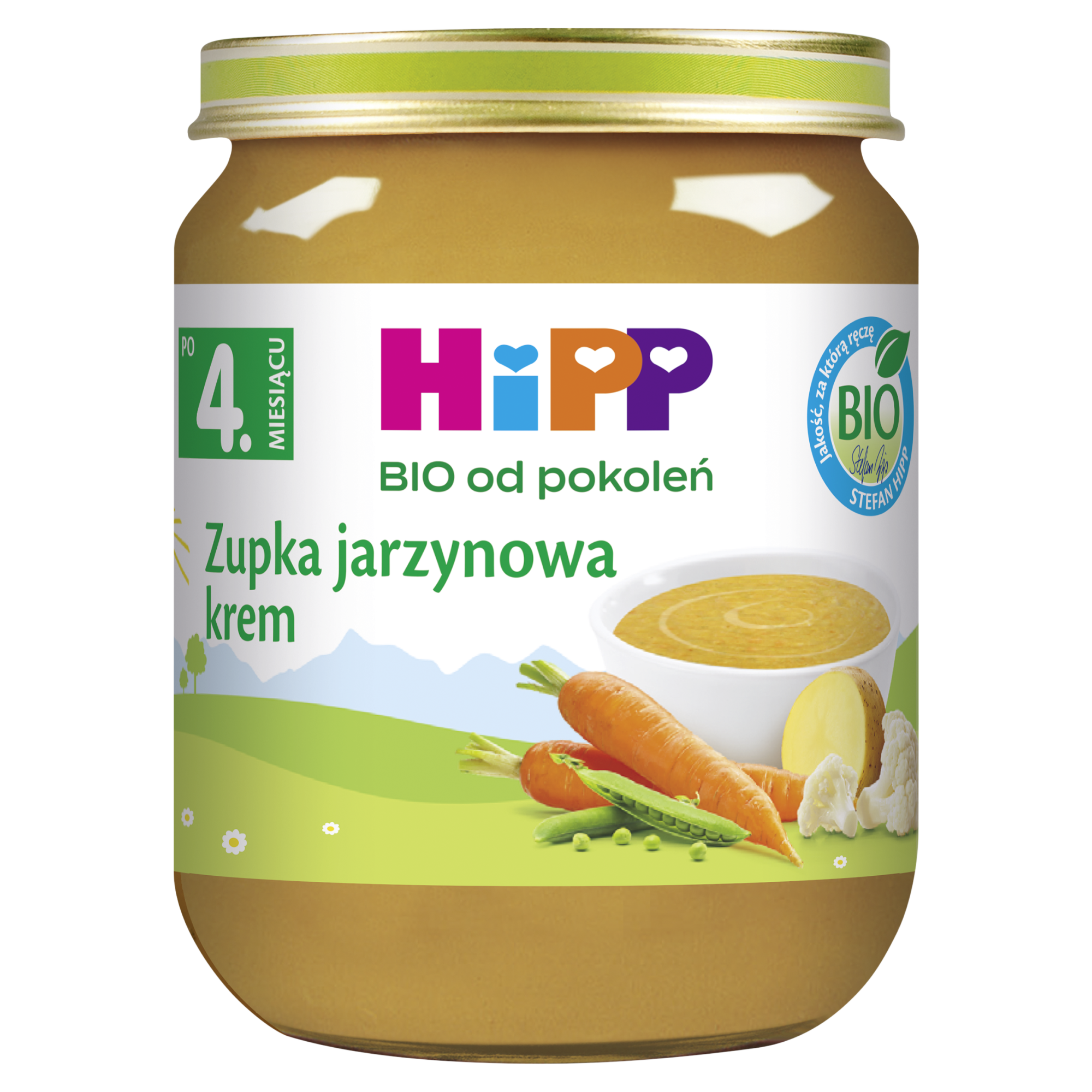 HiPP BIO od pokoleń, Zupka jarzynowa - krem, po 4. m-cu, 125 g, cena, opinie, wskazania zdjęcie
