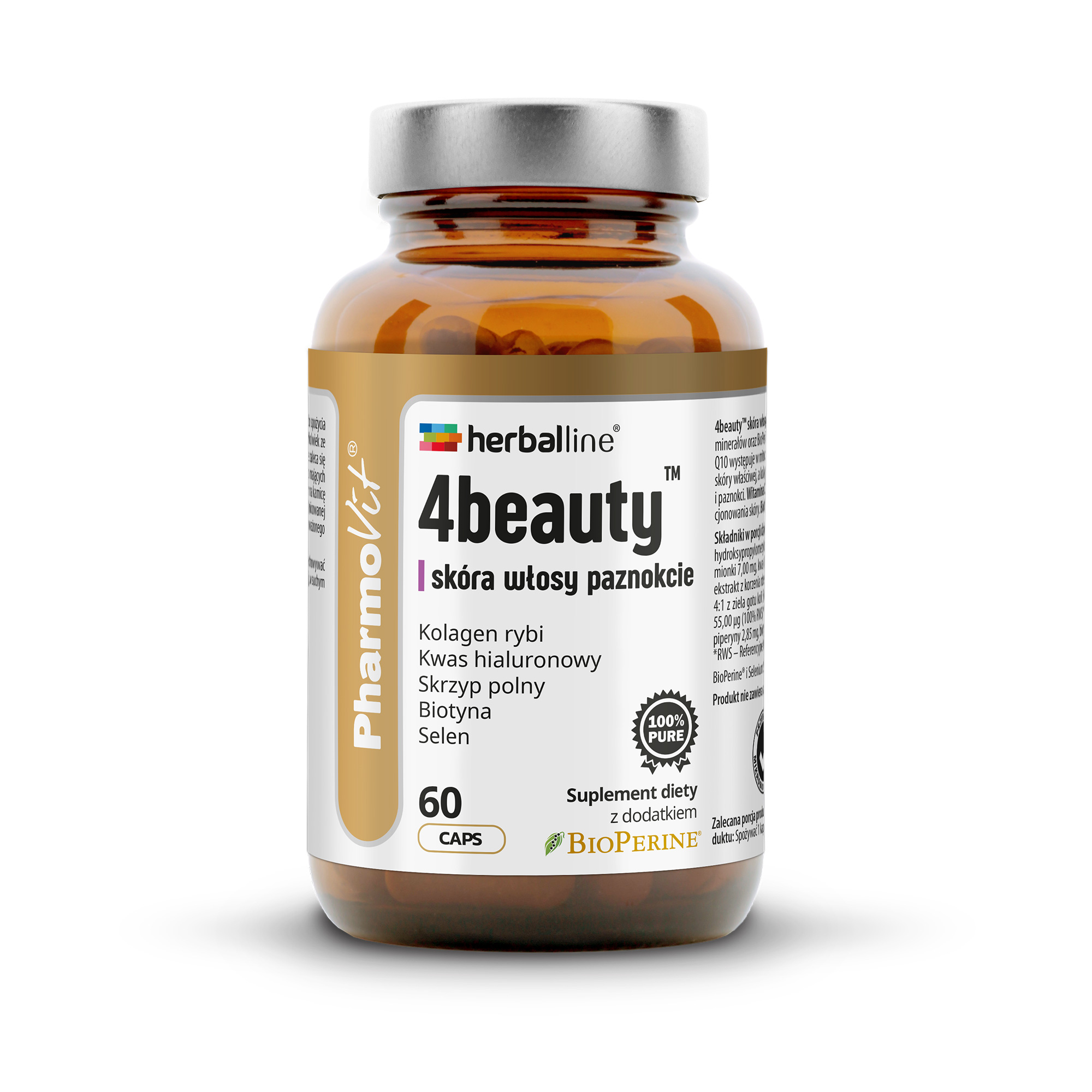 PharmoVit 4beauty skóra włosy paznokcie 60 kapsułek zdjęcie