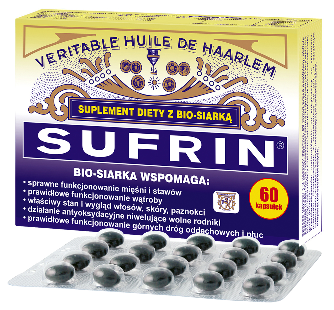 Sufrin, bio-siarka, kapsułki, 60 sztuk