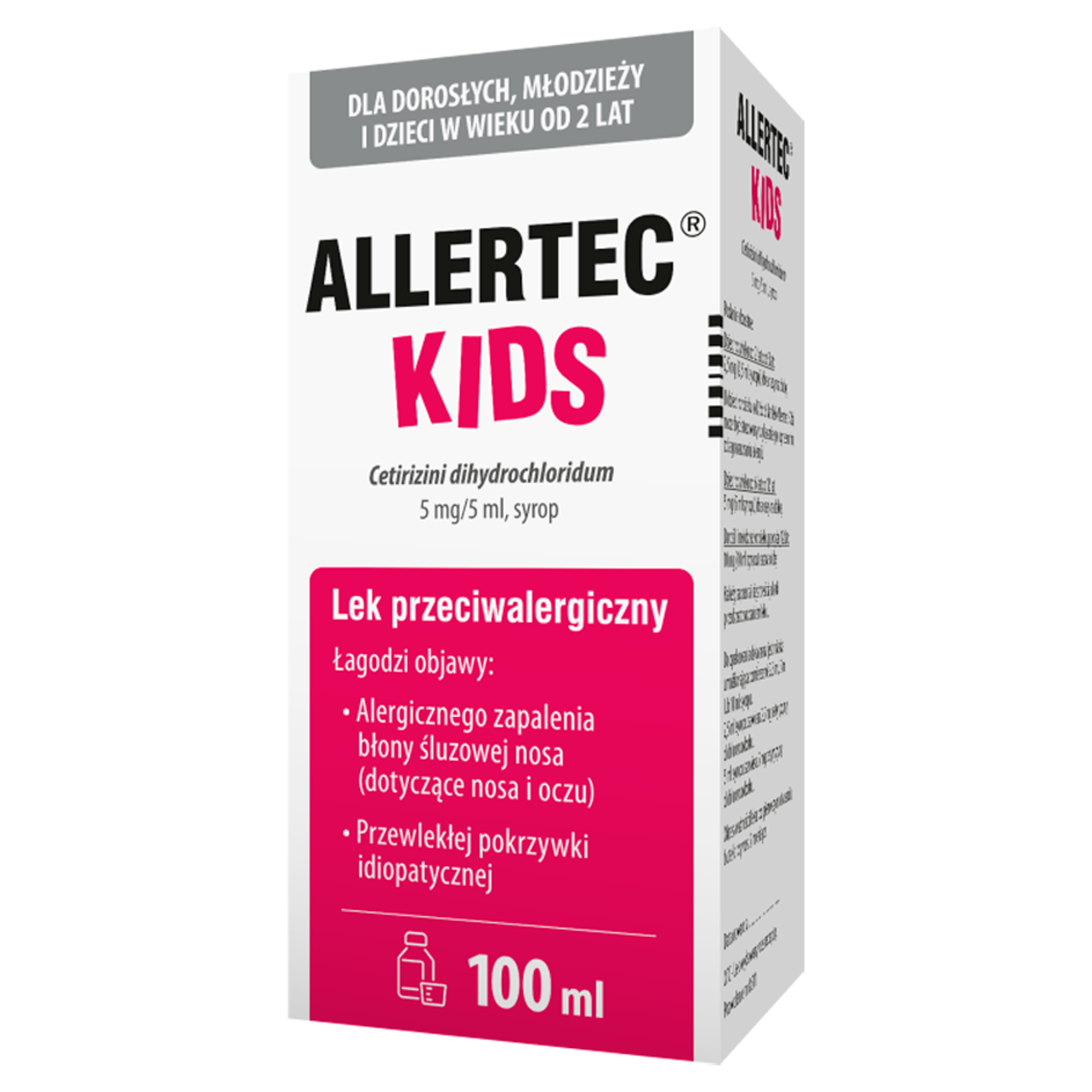 Allertec Kids Syrop, 5mg/5ml, 100 ml zdjęcie