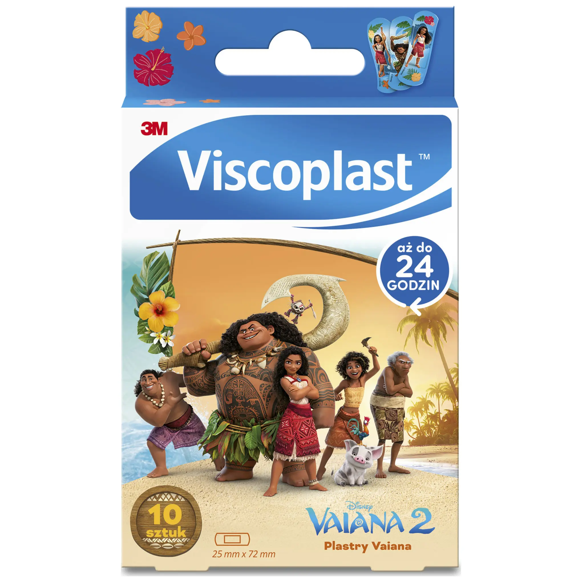 Viscoplast, Plastry Vaiana, 72 mm x 25 mm, 10 sztuk zdjęcie