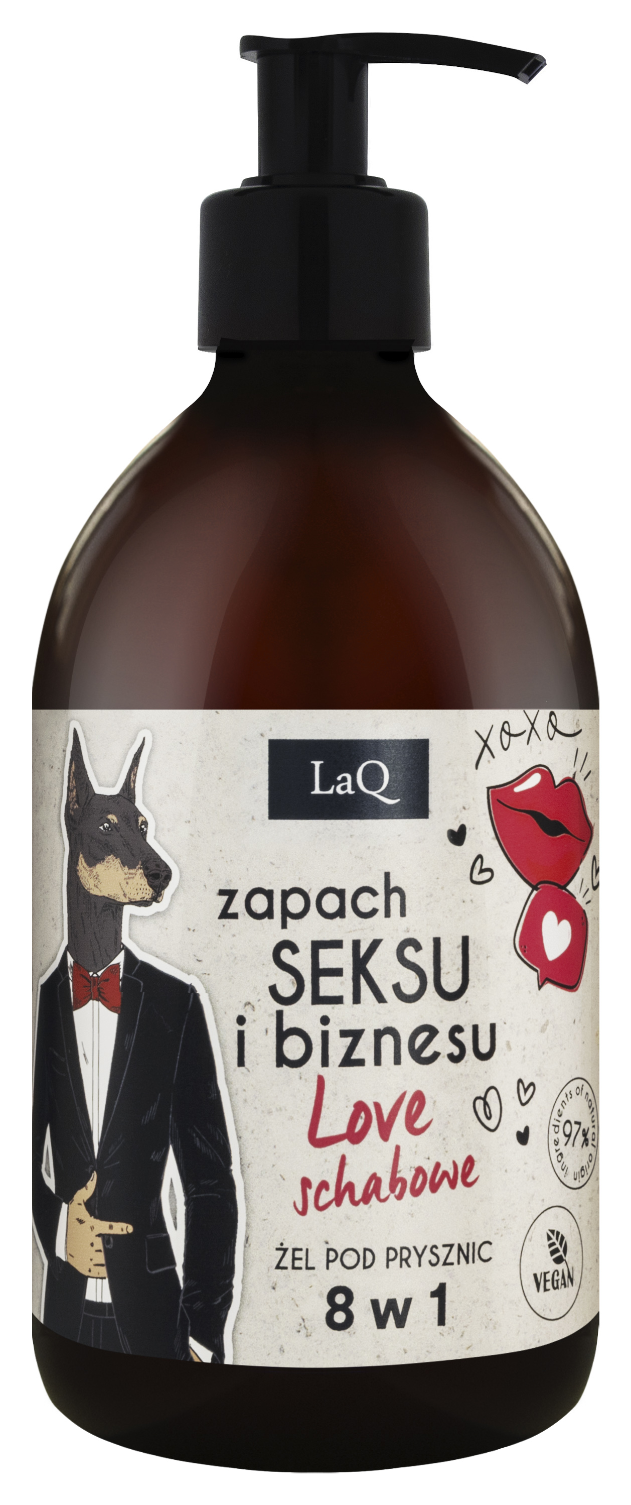 LaQ, żel pod prysznic 8w1 Zapach seksu i biznesu Love schabowe, 500 ml zdjęcie