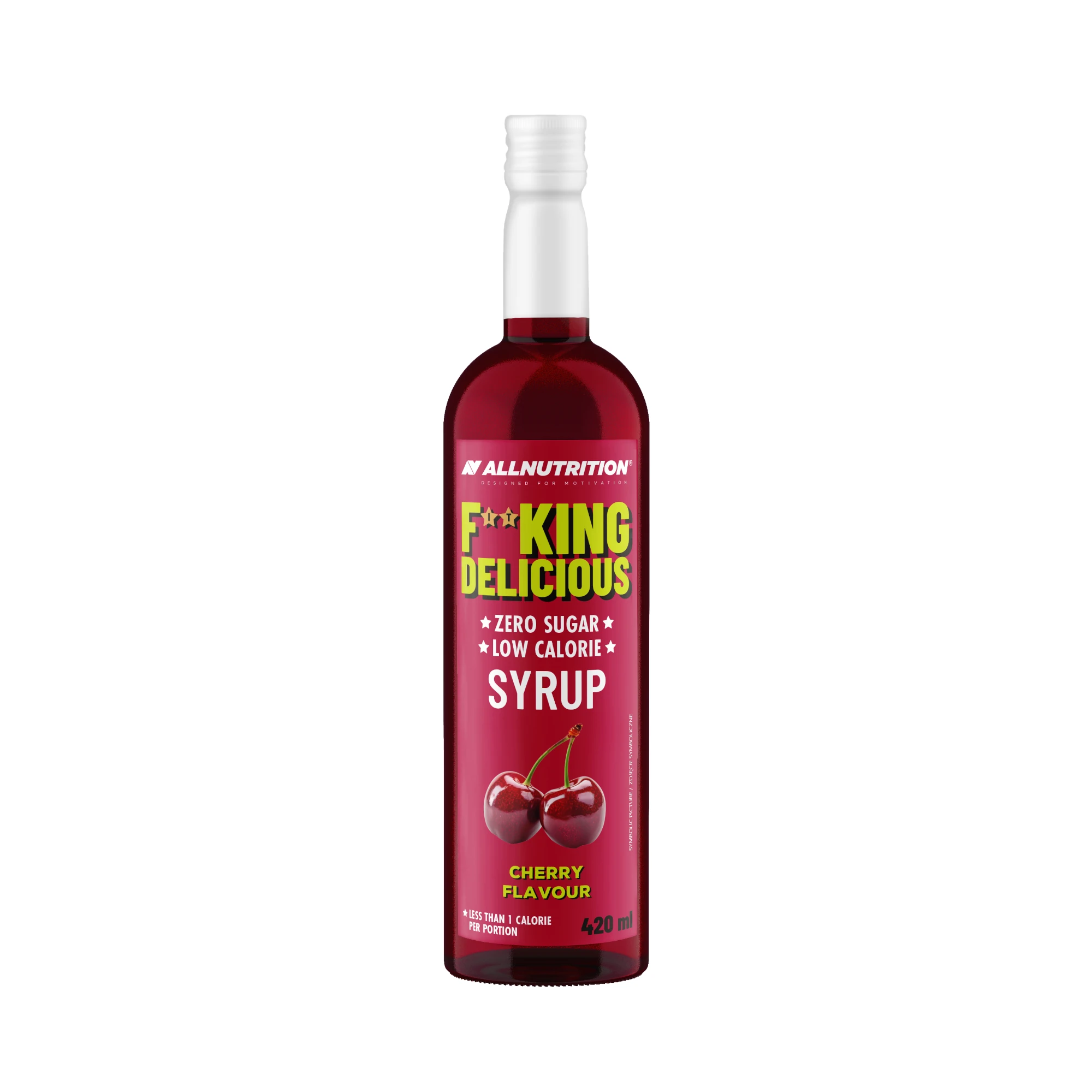 Allnutrition Fitking Delicious Syrup Zero Cherry, Wiśnia, 420 ml zdjęcie