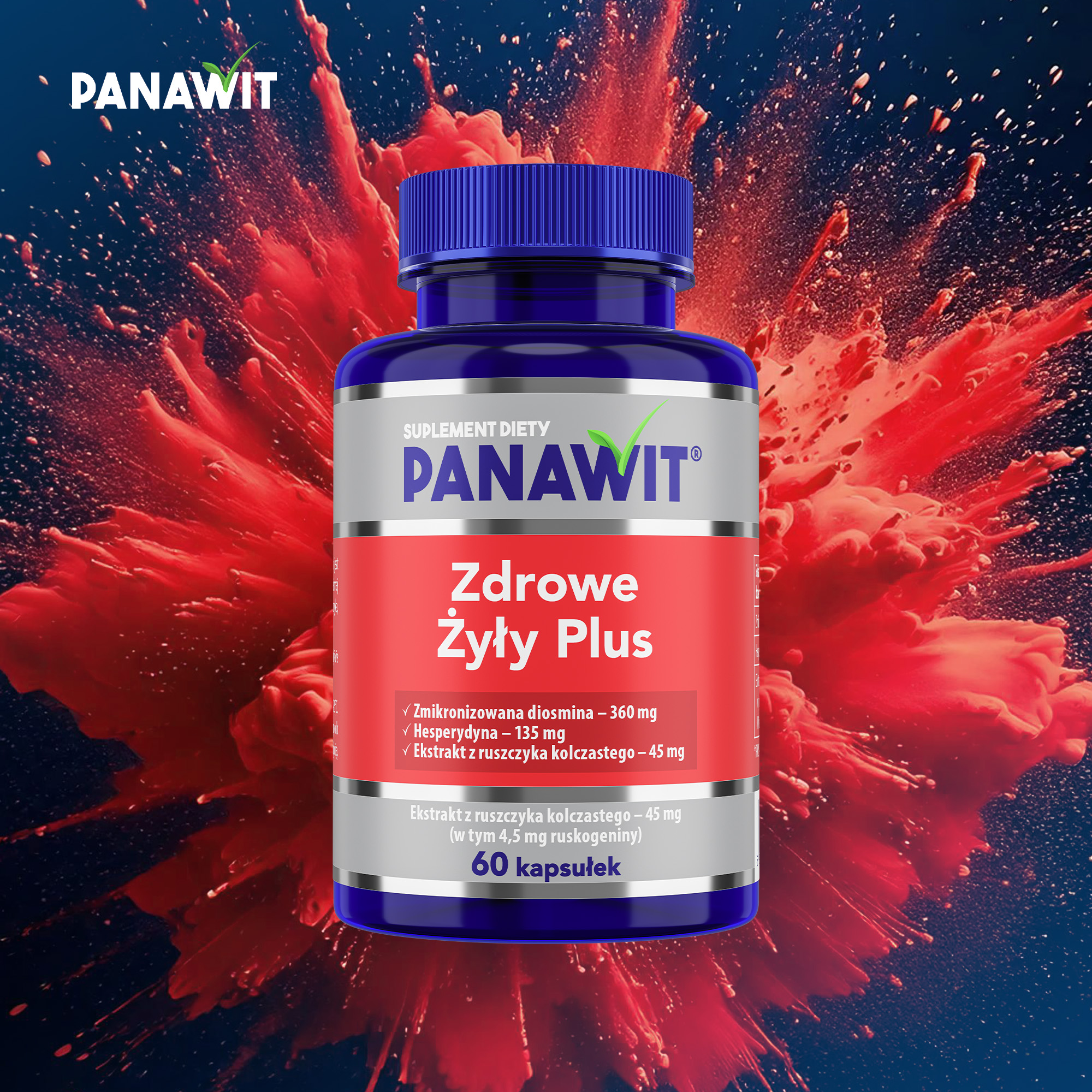 Panawit, Zdrowe żyły Plus, kapsułki, 60 sztuk