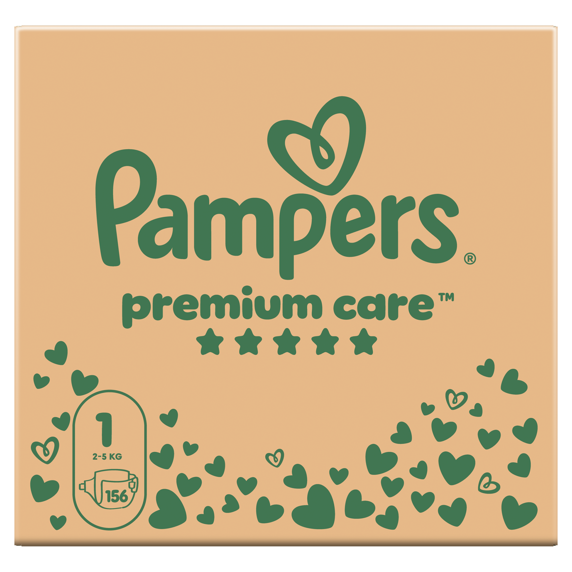 Pampers Premium Care Pieluszki, rozmiar 1 (2kg-5kg), 156 sztuk zdjęcie