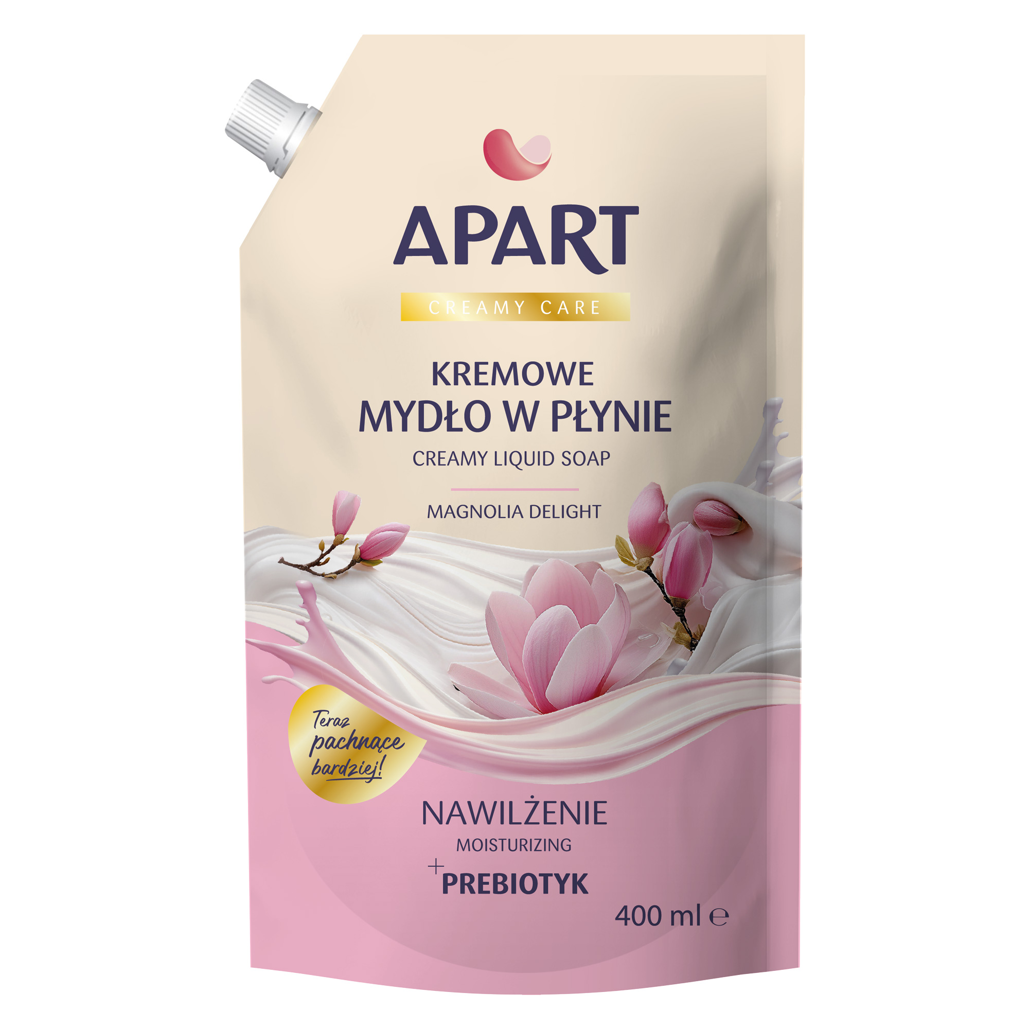 Apart Kremowe mydło w płynie refil magnolia, 400 ml zdjęcie