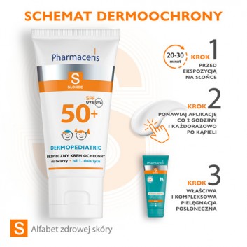 Pharmaceris S Dermopediatric bezpieczny krem ochronny SPF50+ do twarzy dla dzieci od chwili narodzin 50 ml