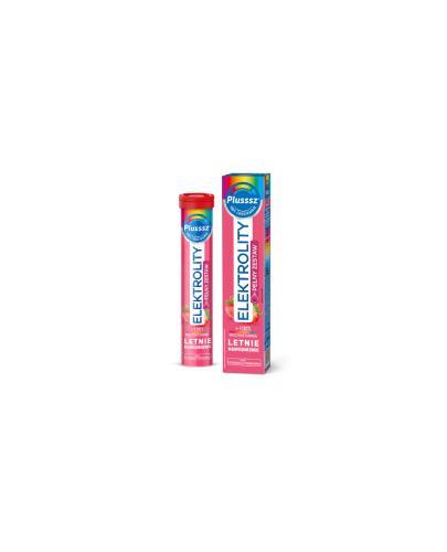 Plusssz Elektrolity + 100% Multiwitamina poziomka & truskawka, 24 tabletki musujące zdjęcie