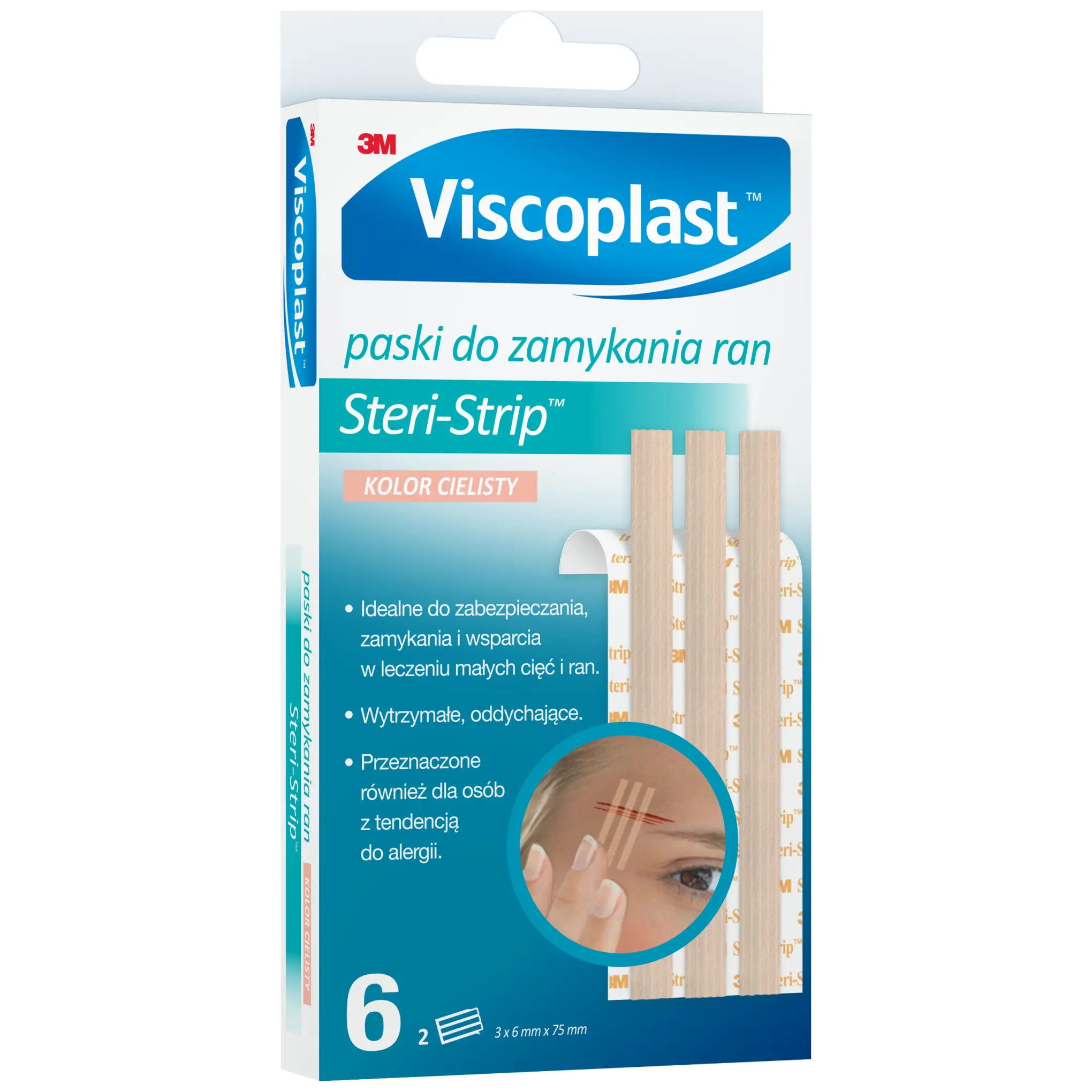 Viscoplast SteriStrip paski do zamykania ran 6 sztuk