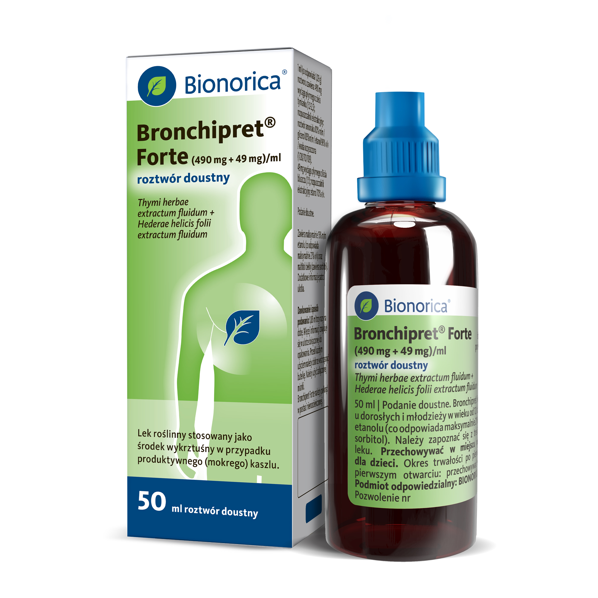 Bronchipret Forte, roztwór doustny, (490 mg + 49 mg)/ml zdjęcie