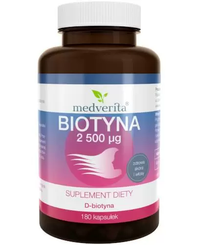 Medverita Biotyna 2500 µg 180 kapsułek zdjęcie